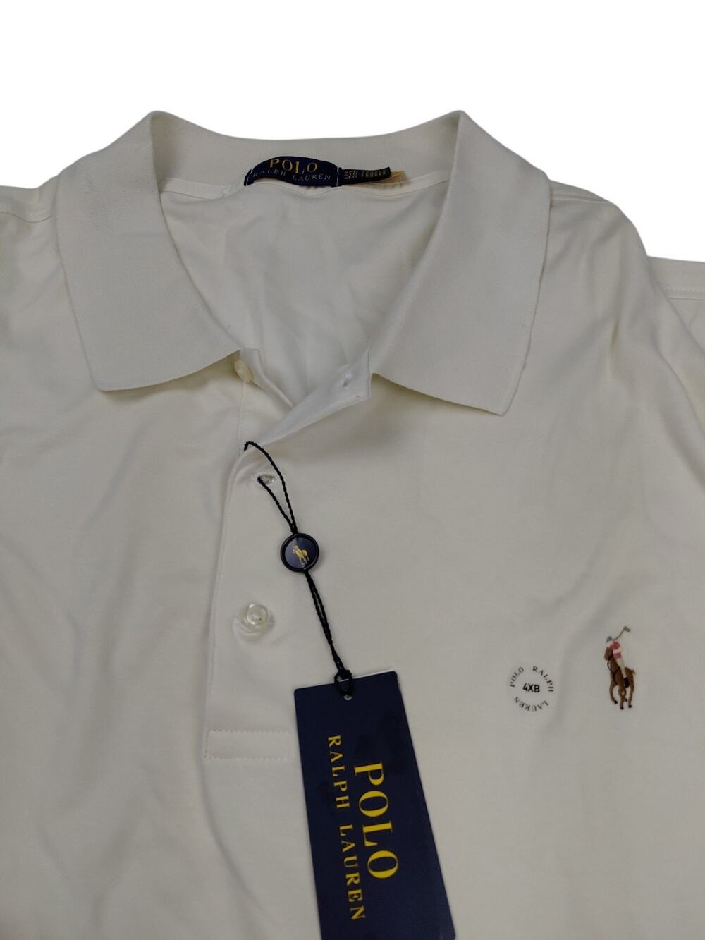 NWT's Polo Ralph Lauren Cream Soft Touch Polo Shirt 4XB Tall $125